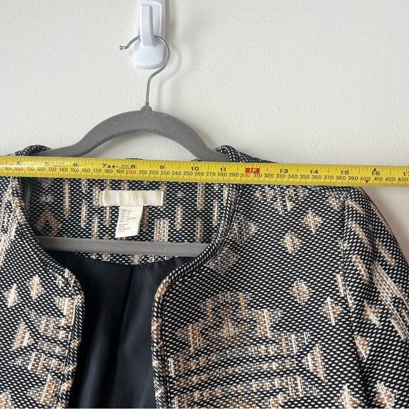 H&M Jacquard Woven Coat - Tribal Geometric Print - Size 4 Small Oversized - Picture 11 of 11